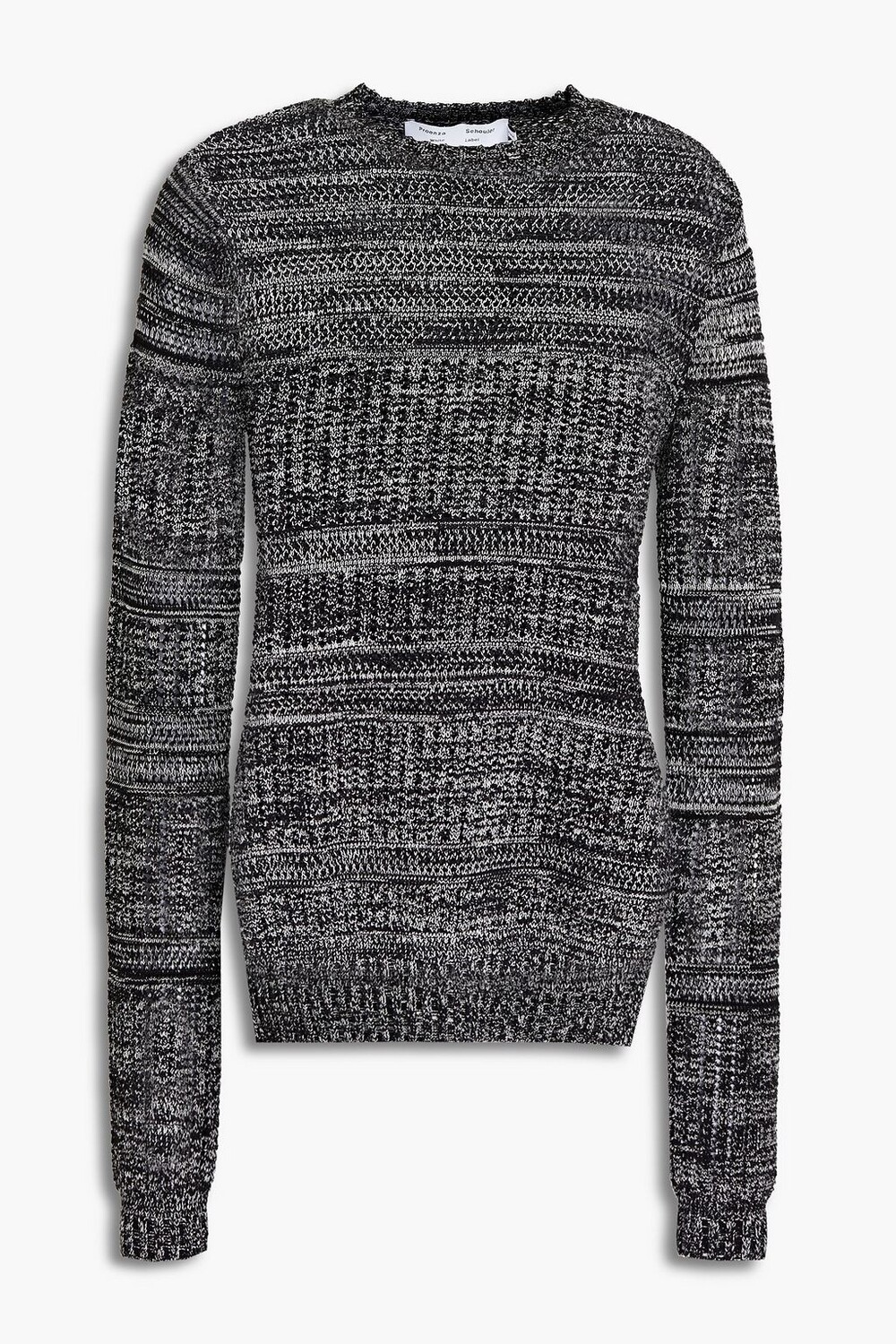 

Свитер из смесового шелка вязки Marled Pointelle PROENZA SCHOULER, черный