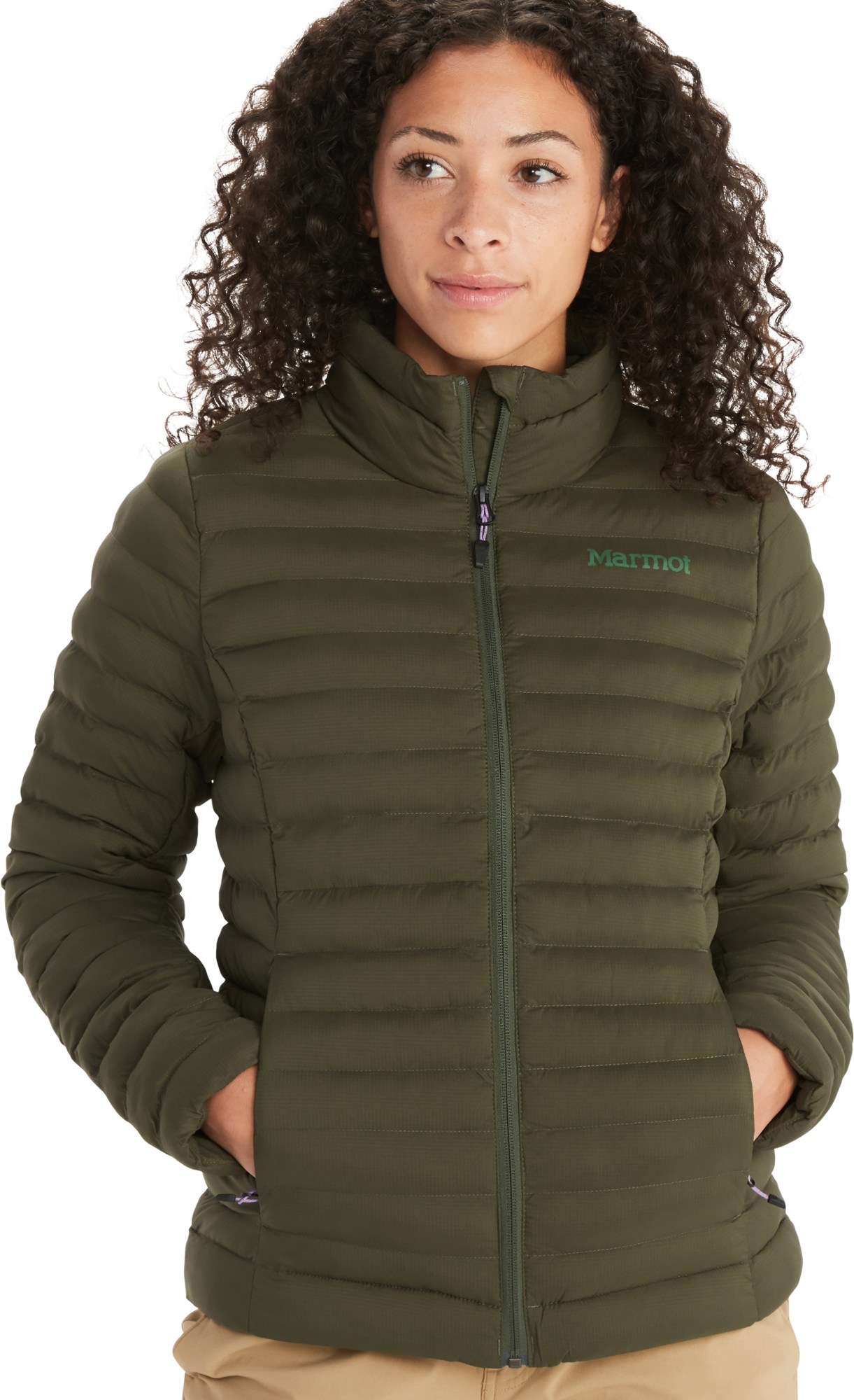 Утепленная куртка без перьев Echo — женская Marmot, зеленый куртка oysho 3m thinsulate ski padded чёрный
