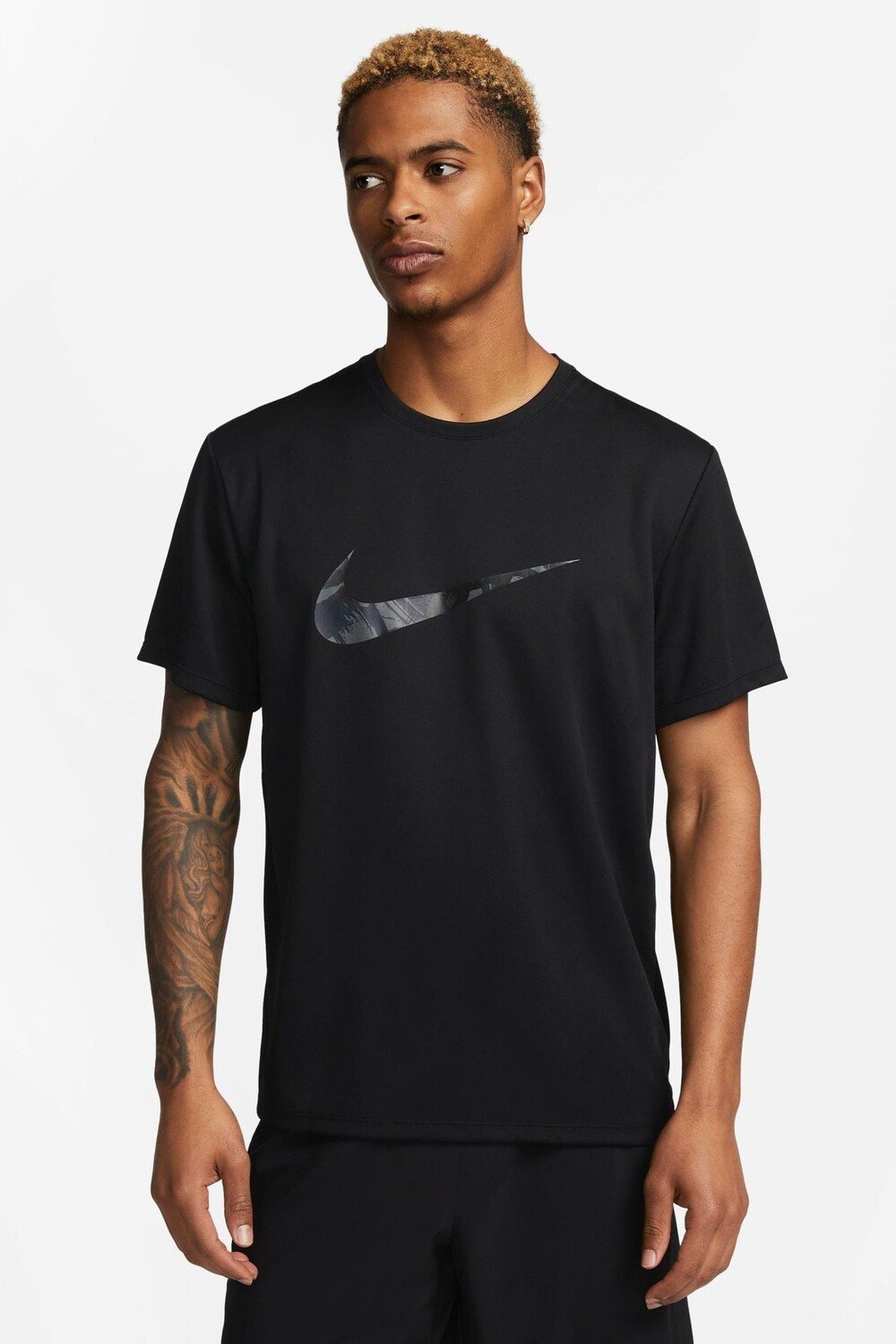 

Беговая рубашка Dri-FIT Camo Miler Nike, черный