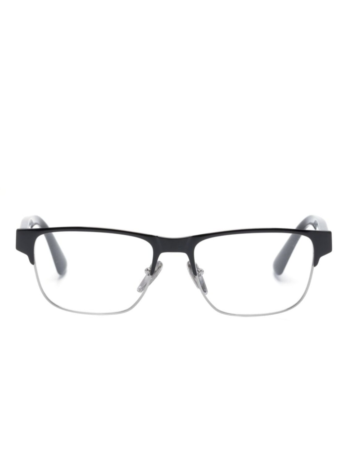 

Prada Eyewear очки в прямоугольной оправе с логотипом, черный