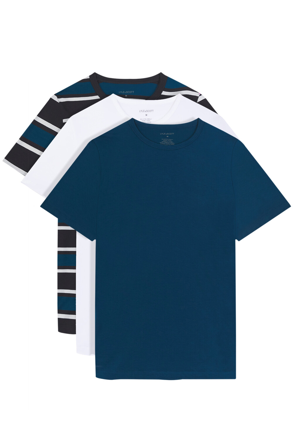 

Футболка Lyle & Scott (3Er Set), цвет Apres Navy/Marineblau gestreift/Weiß
