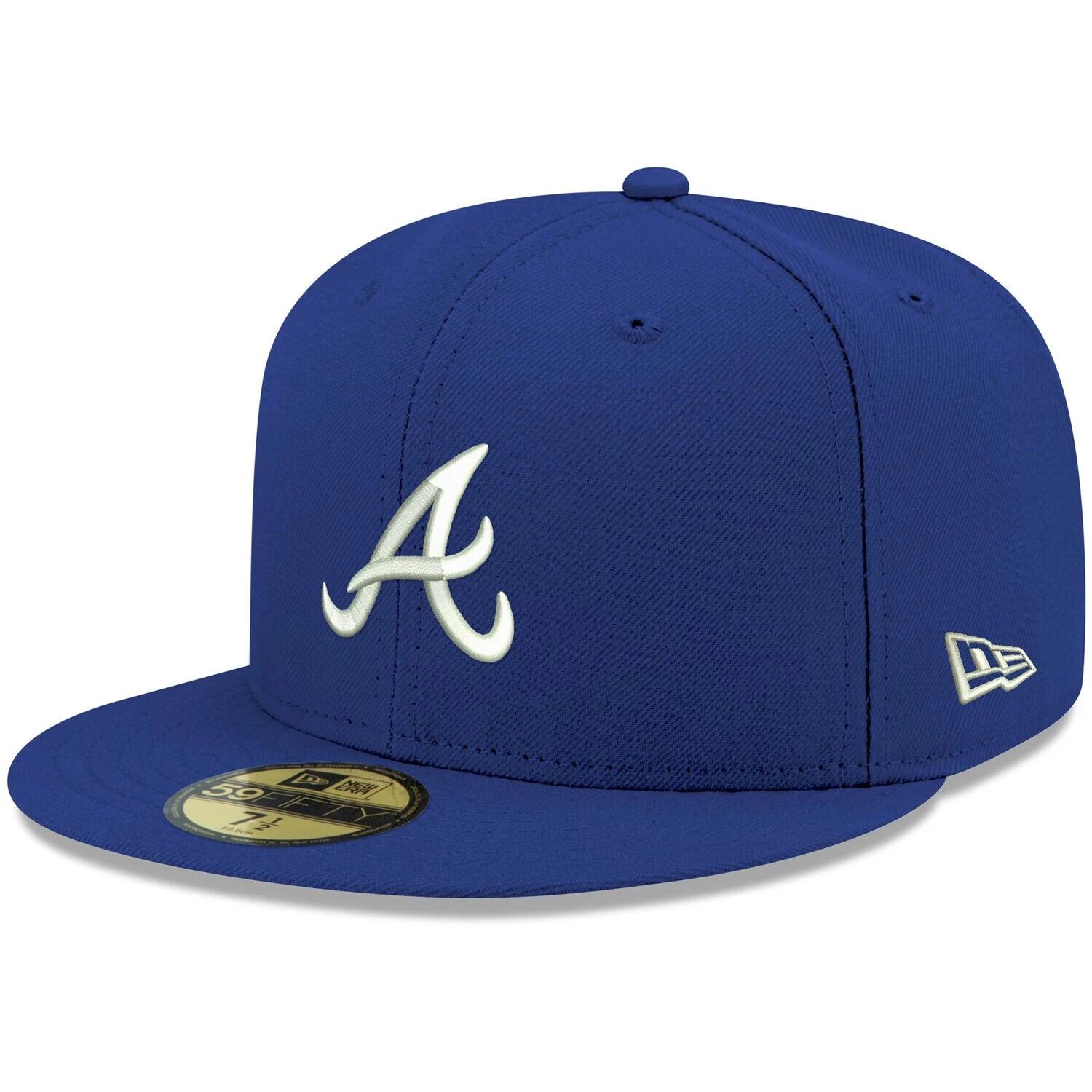 

Мужская приталенная шляпа New Era Royal Atlanta Braves Logo белая 59FIFTY