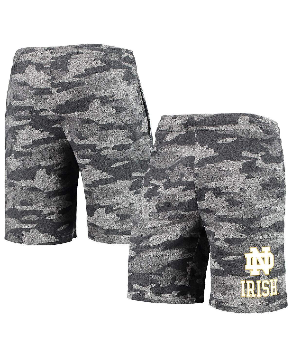 Мужские темно-серые шорты Notre Dame Fighting Irish Camo Backup Terry Jam Lounge Shorts Concepts Sport backup