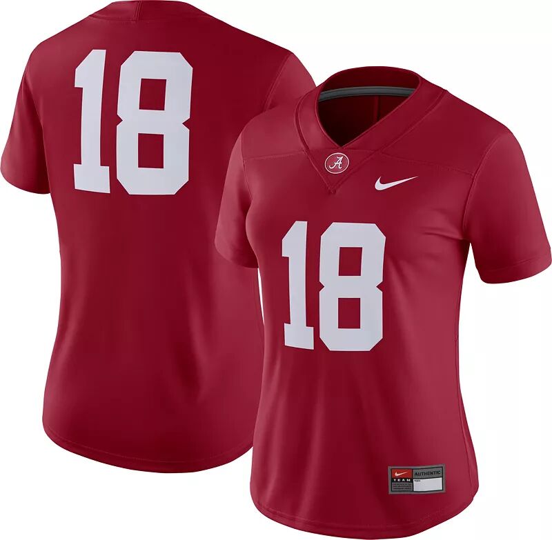 

Женское футбольное джерси Nike Alabama Crimson Tide #18 Crimson Dri-FIT Game