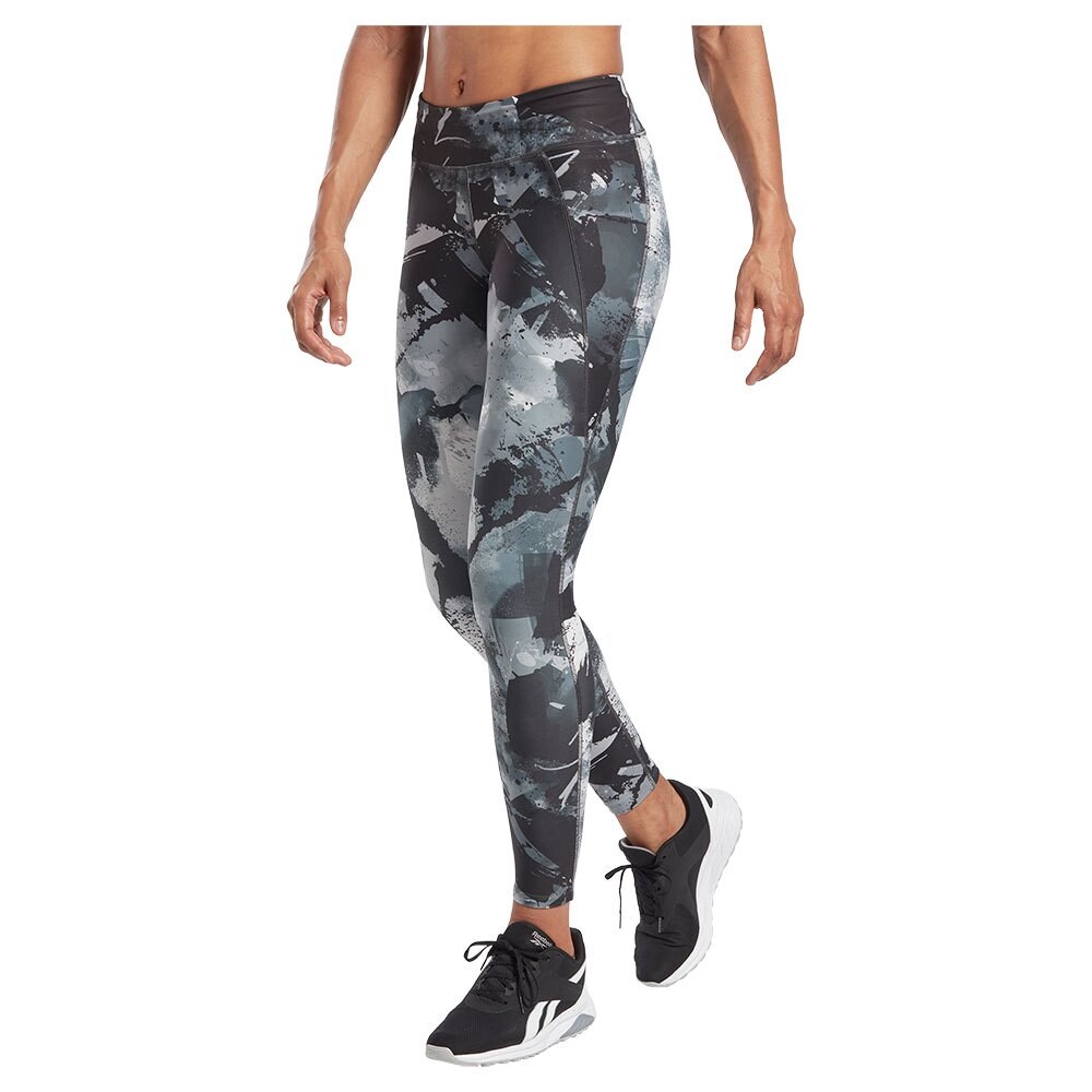 

Леггинсы Reebok Lux Allover Print Bold, черный