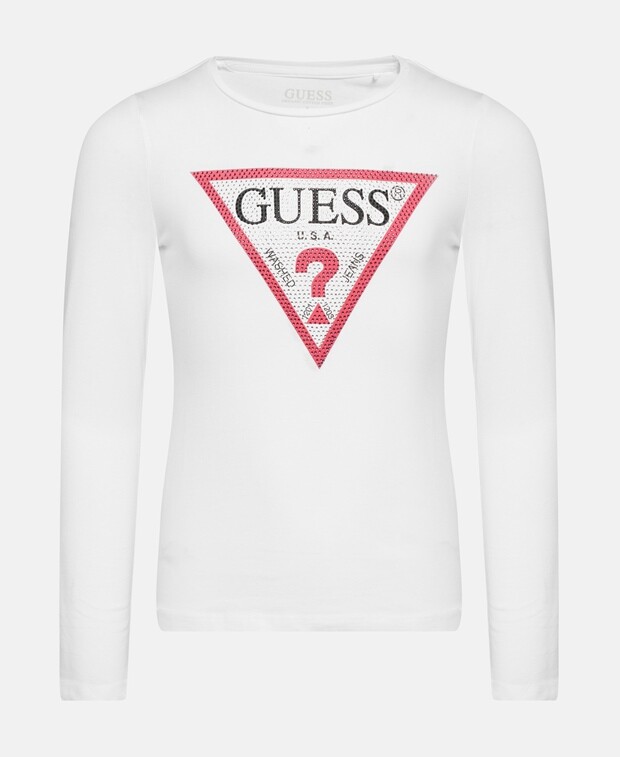 

Топ с длинными рукавами Guess, белый