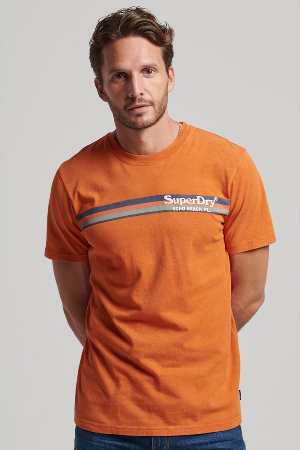 

Винтажная футболка с местом проведения мероприятия Superdry, оранжевый