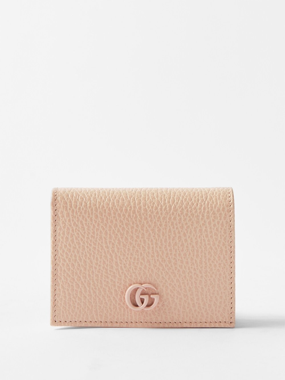 

Картхолдер из зерненой кожи gg-marmont Gucci, розовый