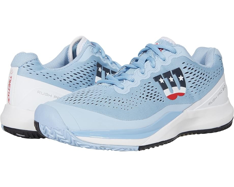 

Кроссовки Wilson Rush Pro 3.0 Pickleball Shoes, цвет Chambry Blue/White/Outerspace