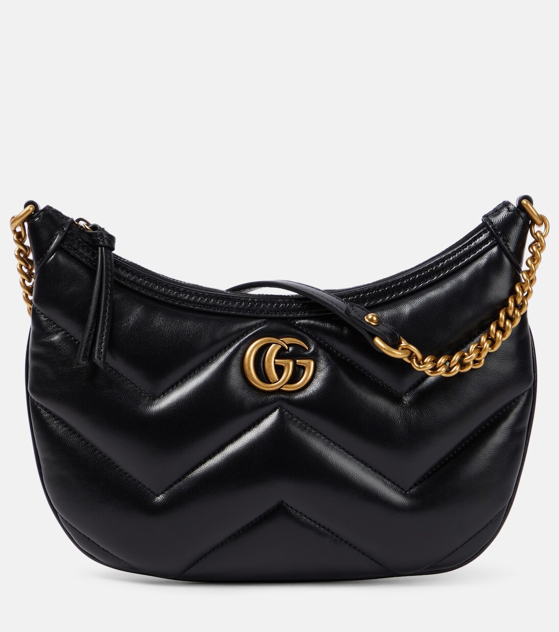 

Маленькая сумка на плечо из кожи матлассе gg marmont Gucci, черный