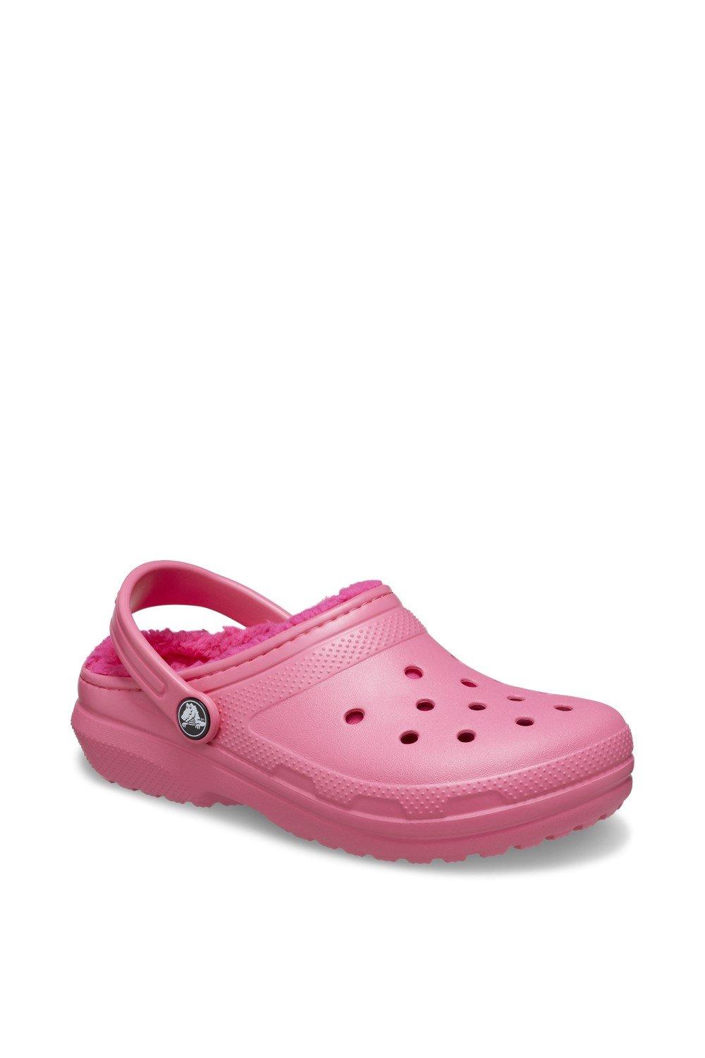 Классические сабо на подкладке Crocs, розовый