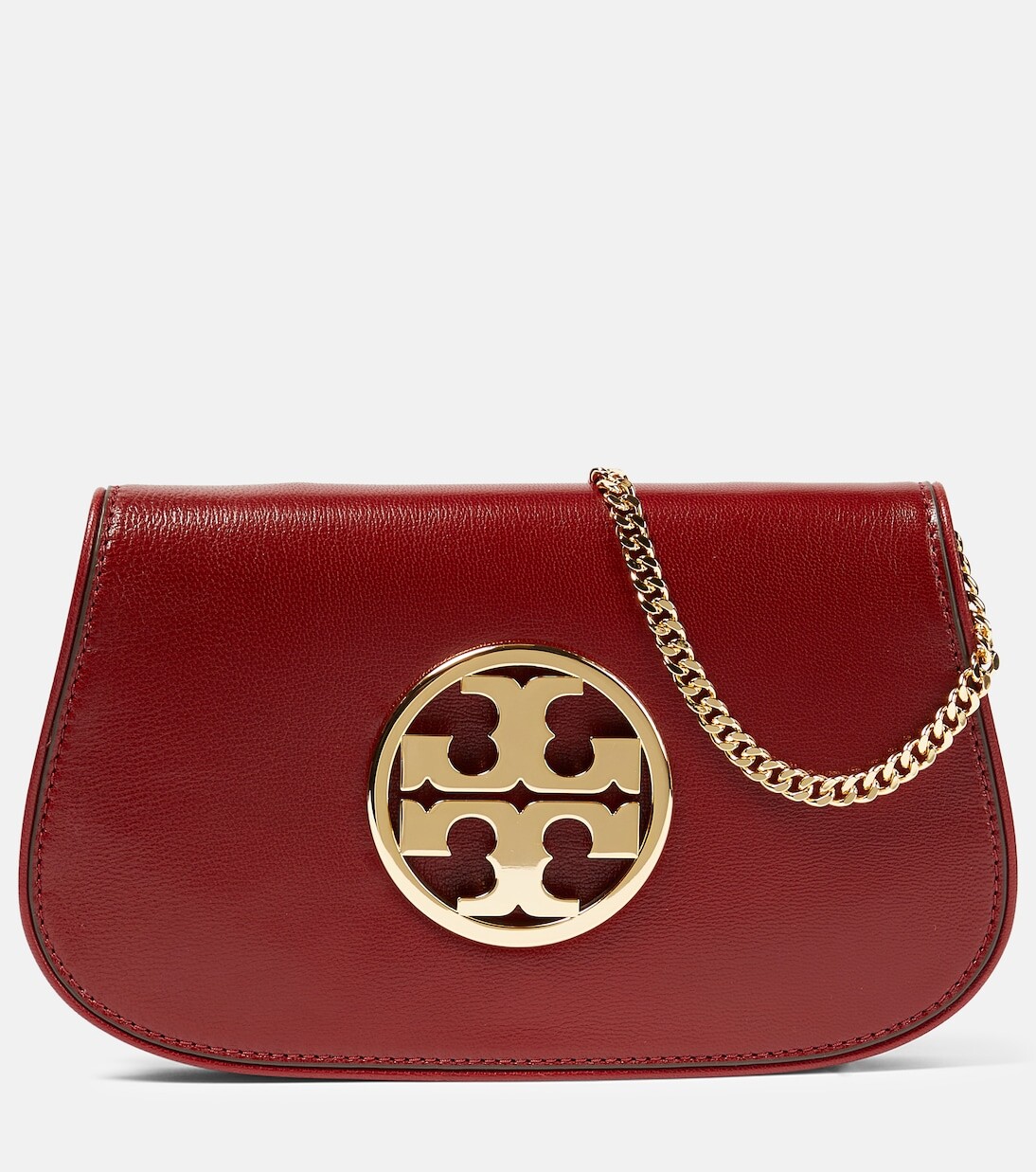 

Маленькая кожаная сумка через плечо reva Tory Burch, красный