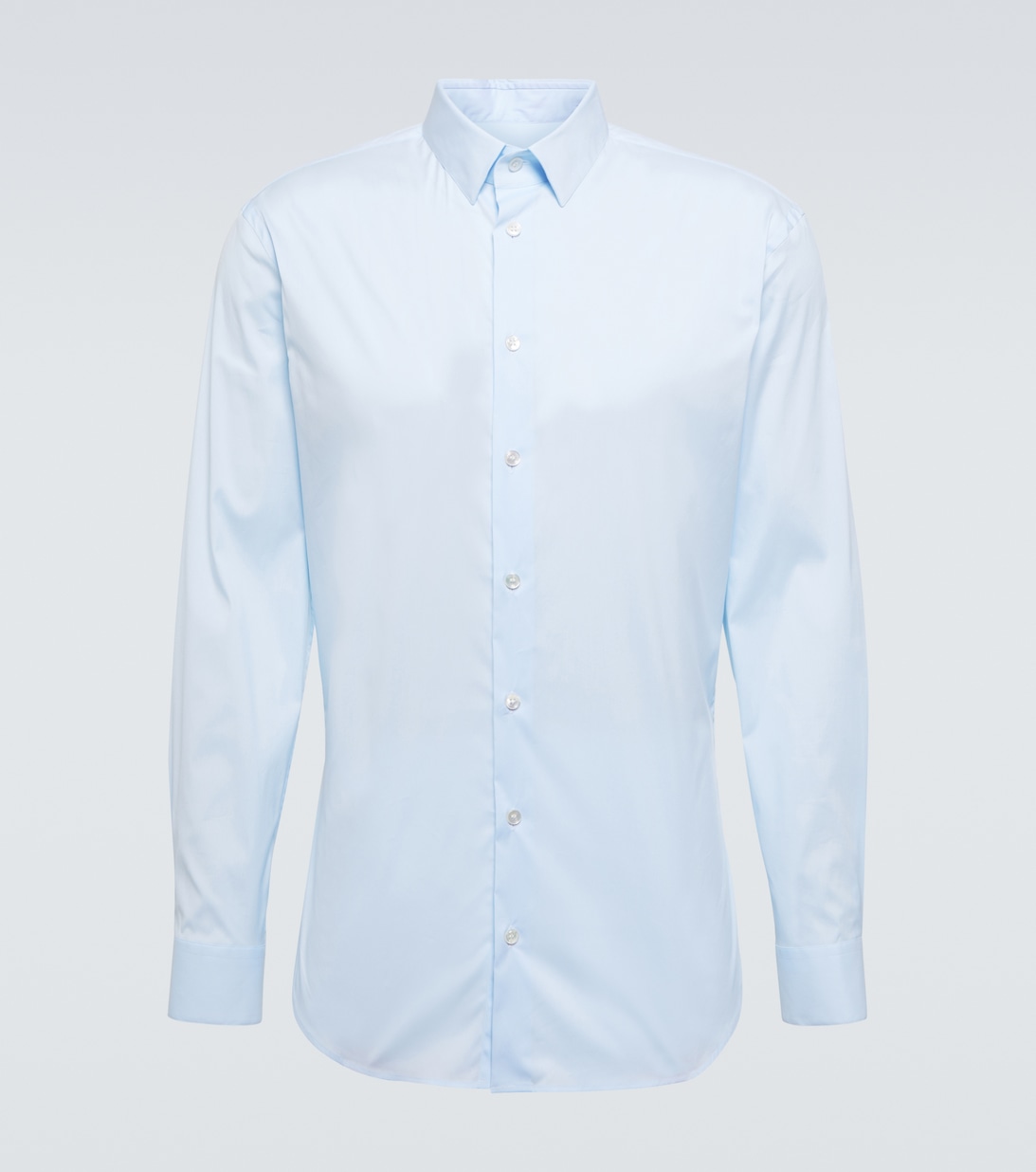 Рубашка из поплина Giorgio Armani, синий рубашка из поплина giorgio armani синий