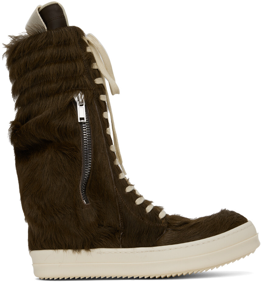 

Коричневые кроссовки Rick Owens Cargobasket