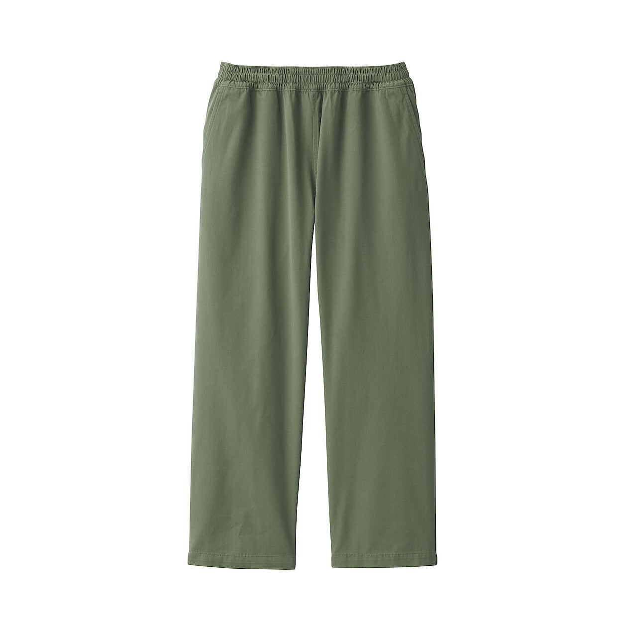 

Широкие брюки из огнестойкого материала MUJI, хаки зеленый