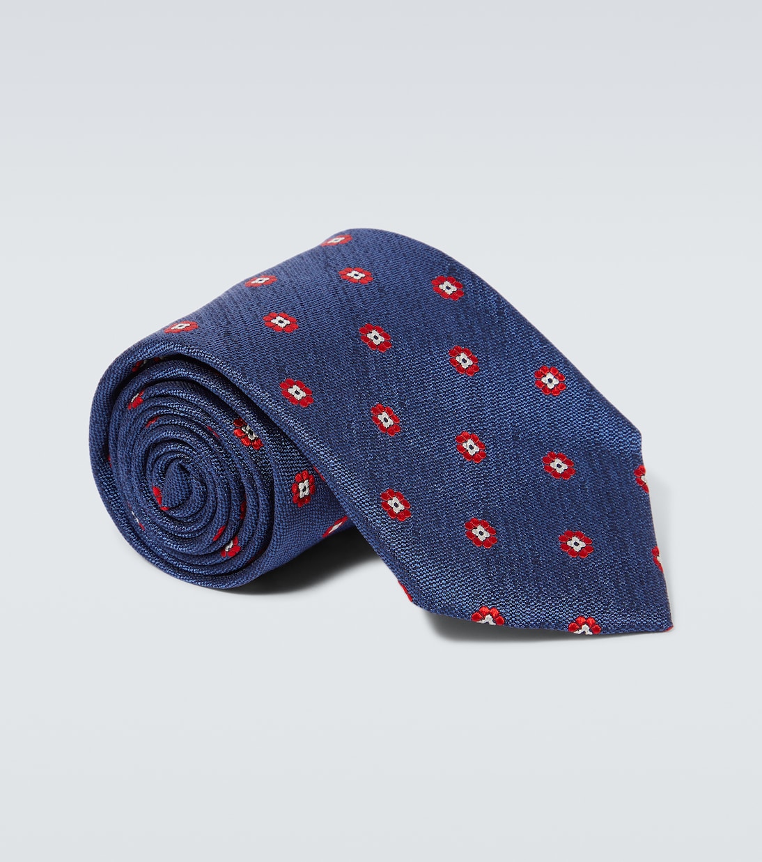 Шелковый галстук с принтом Canali, мультиколор