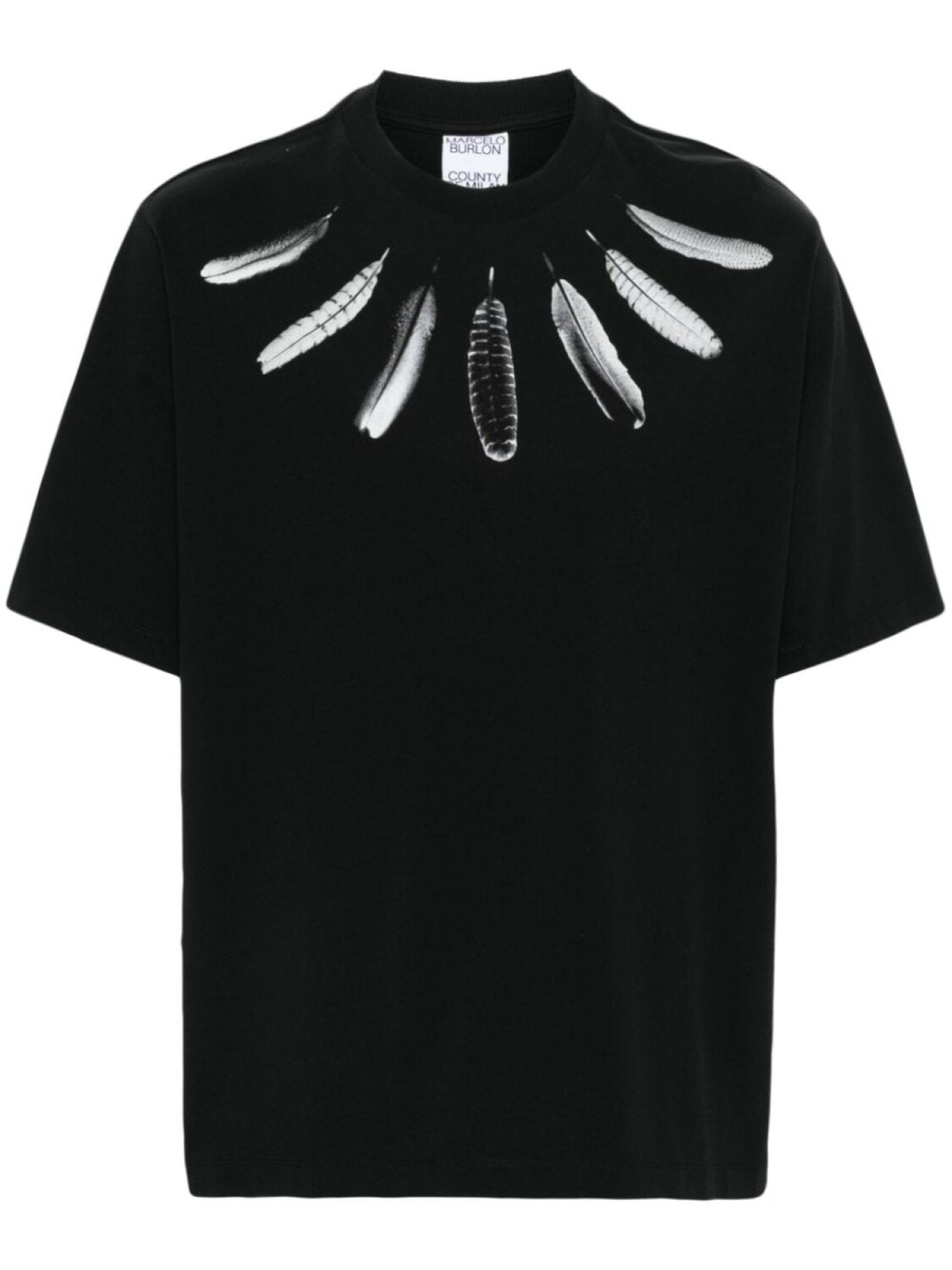 

Marcelo Burlon County of Milan футболка Collar Feathers, черный