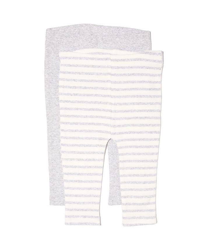 

Узкие леггинсы Essentials для мальчиков и девочек, набор из 2 шт. COTTON ON, серебро