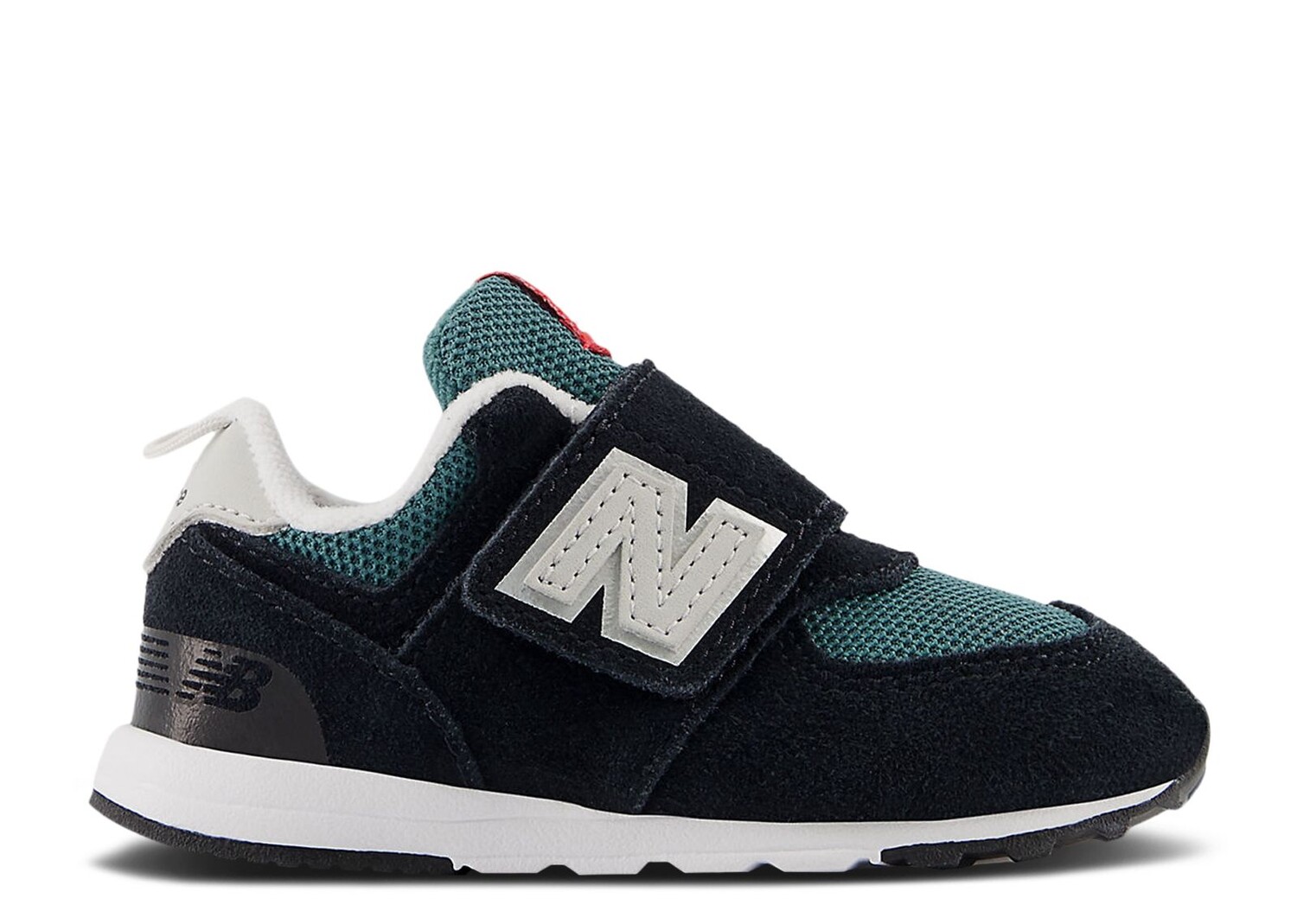 

Кроссовки New Balance 574 New-B Hook & Loop Toddler 'Black New Spruce', черный