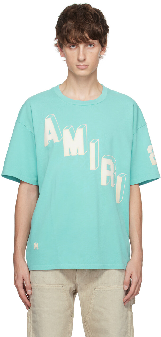 

Синяя футболка AMIRI для фигуристов хоккея, Синий