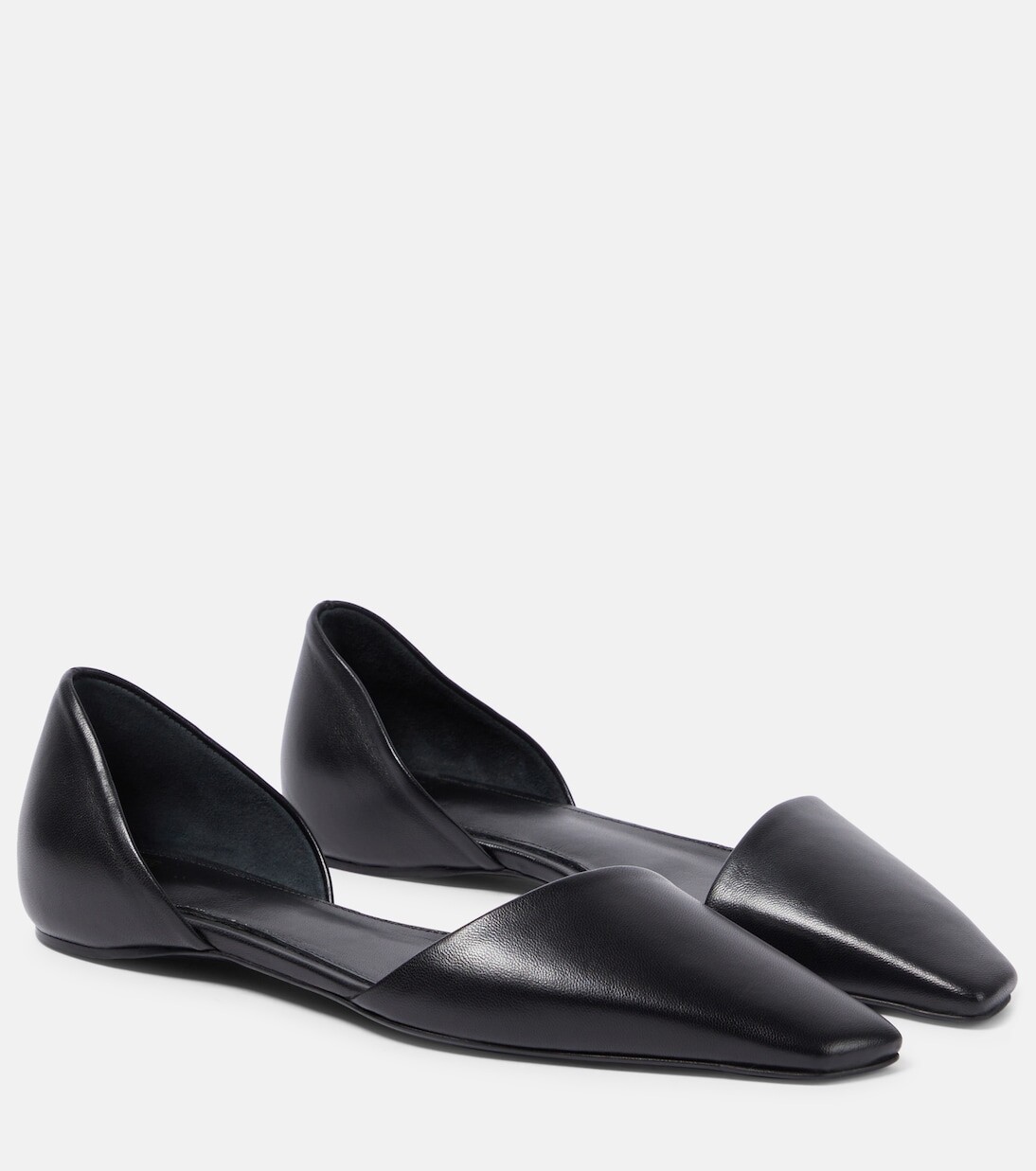 

Кожаные балетки asymmetric d'orsay. Toteme, черный