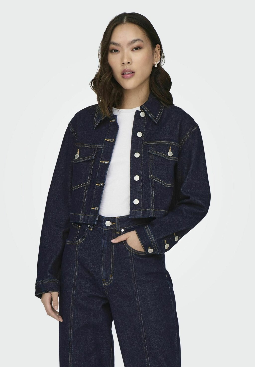 

Джинсовая куртка ONLY LANGÄRMELIGE, цвет dark blue denim