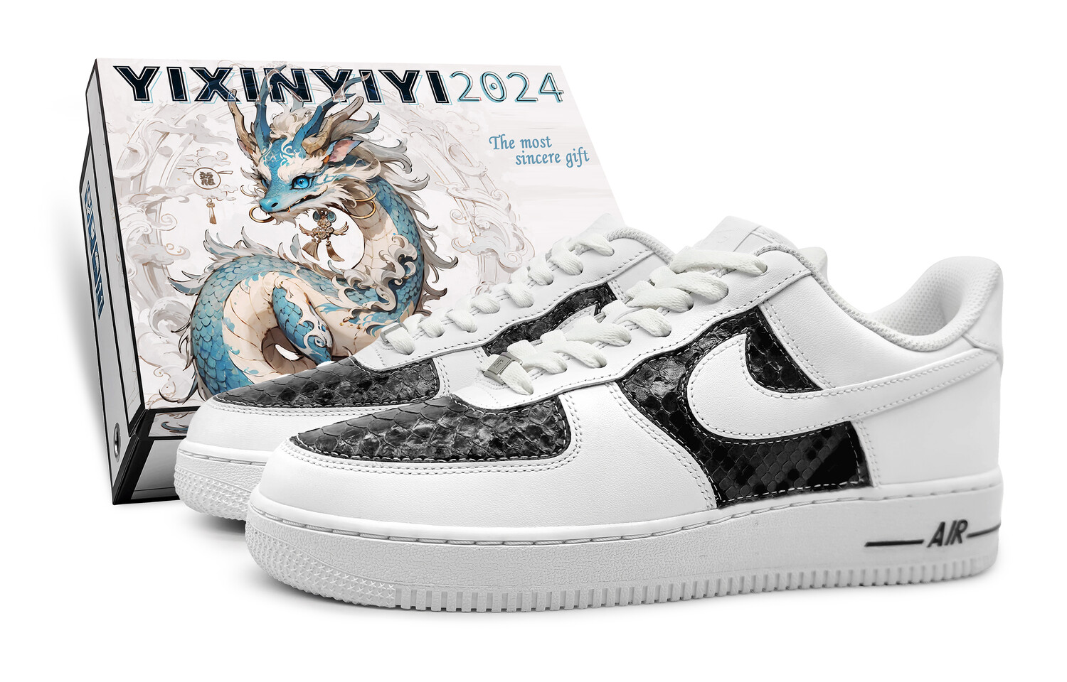 

Кроссовки Nike Air Force 1 Skateboarding Shoes Women's Low-top White, черный