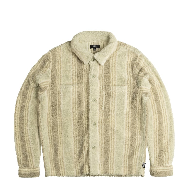 

Рубашка Stripe Sherpa Shirt Stussy, цвет natural