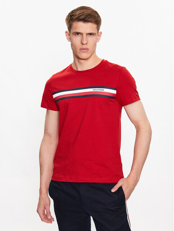 

Футболка узкого кроя Tommy Hilfiger, красный