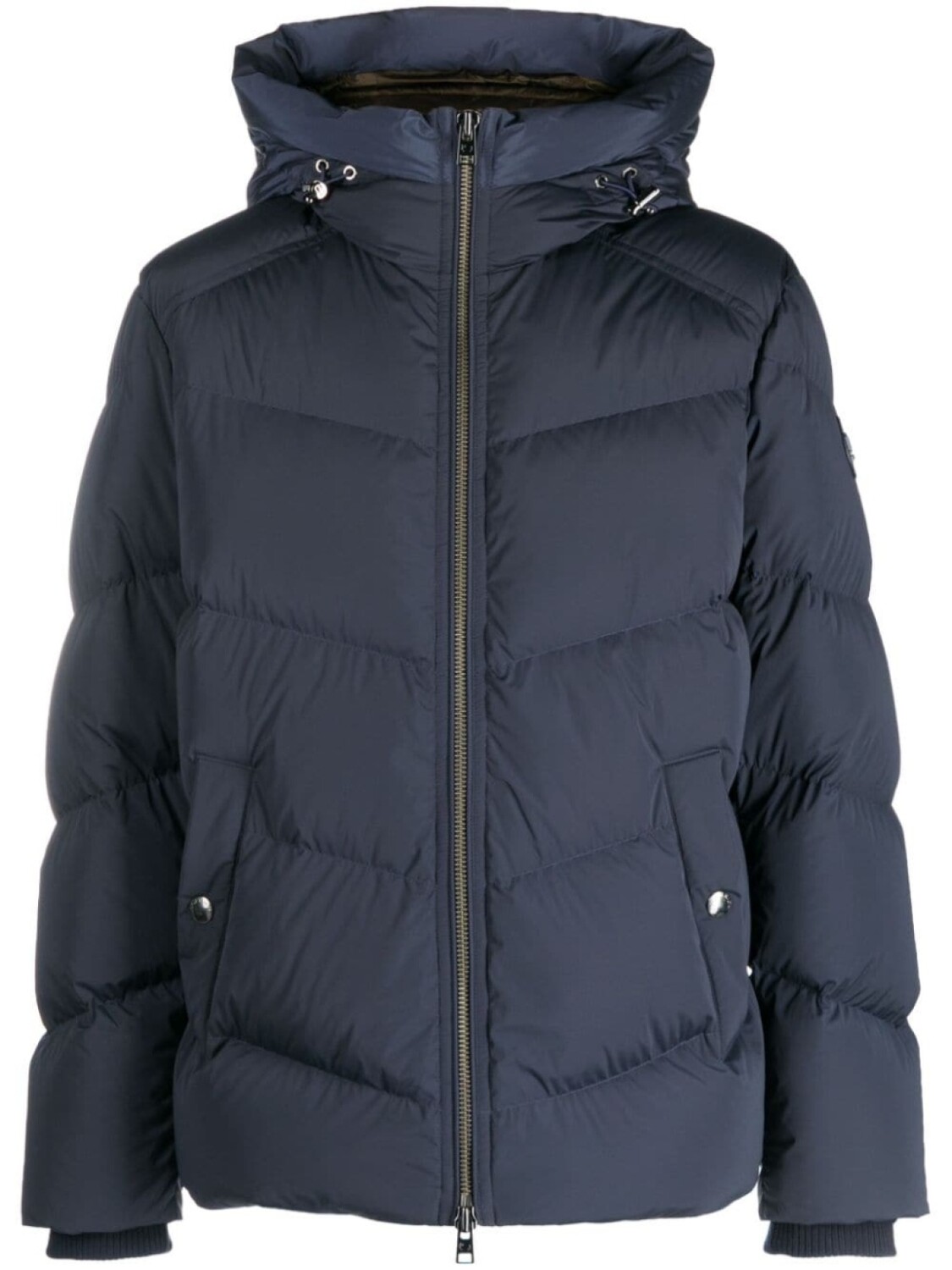 

Woolrich пуховик с нашивкой-логотипом, синий