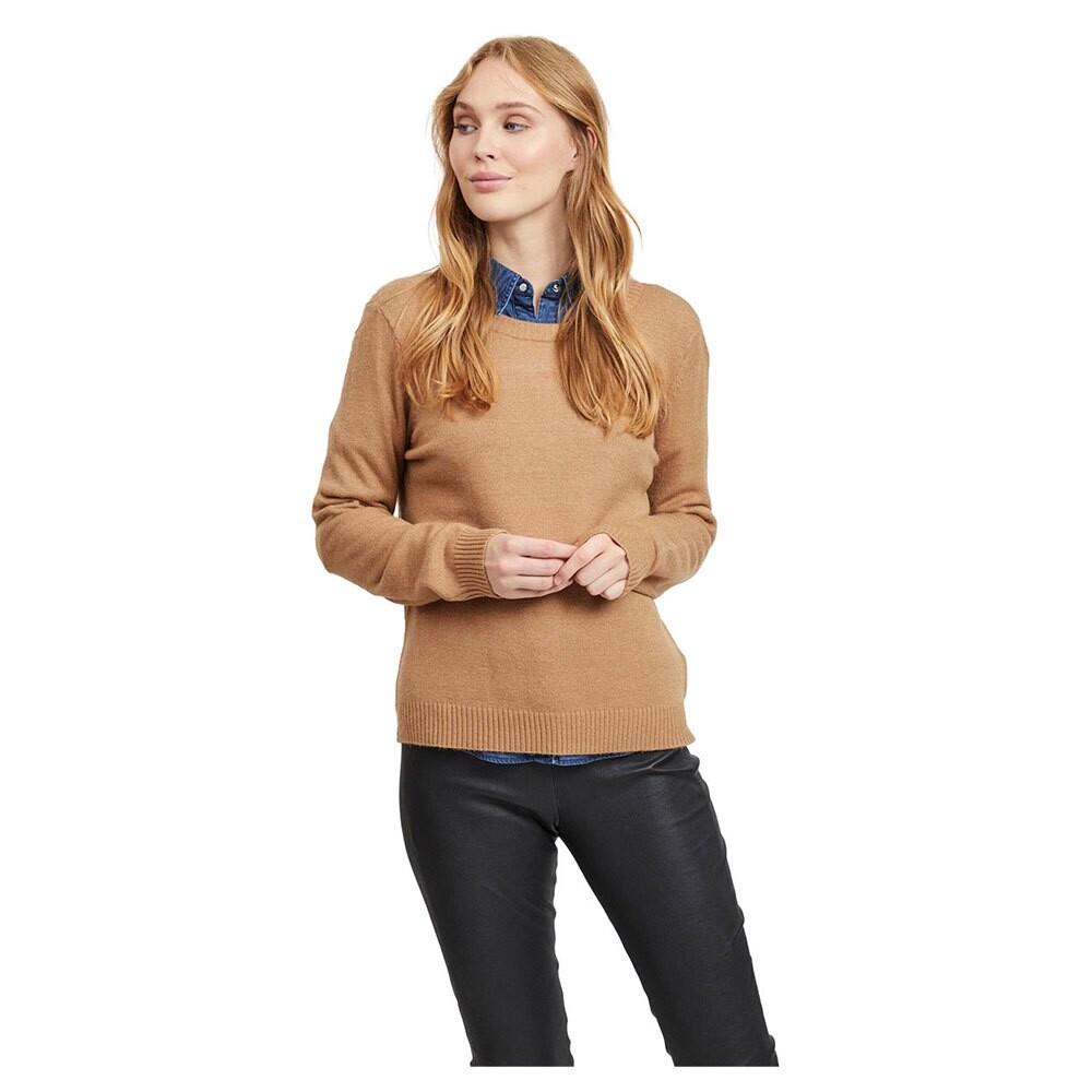 

Свитер Vila Ril Ribbed Neck, коричневый