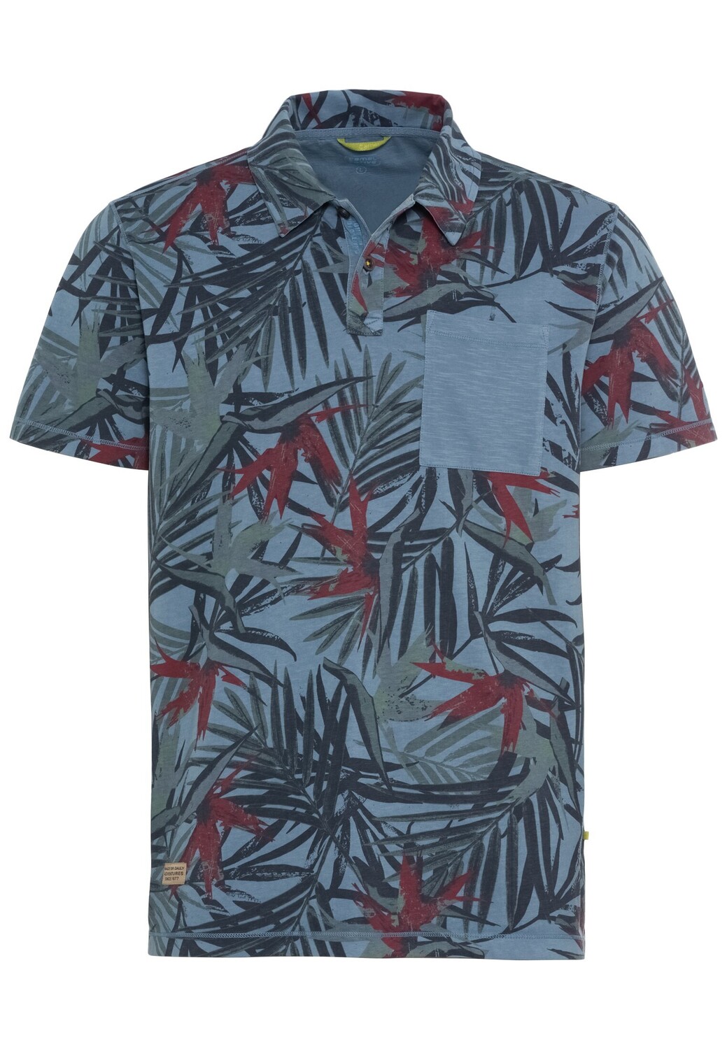 

Поло Camel Active Kurzarm mit Allover Print, темно-синий