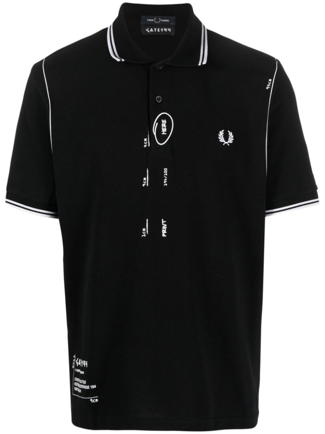 

Fred Perry рубашка поло с контрастной отделкой, черный