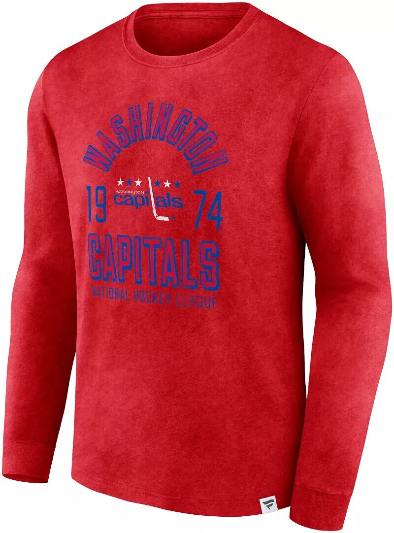 

Красная рубашка с длинными рукавами NHL Washington Capitals Vintage Bi-Blend