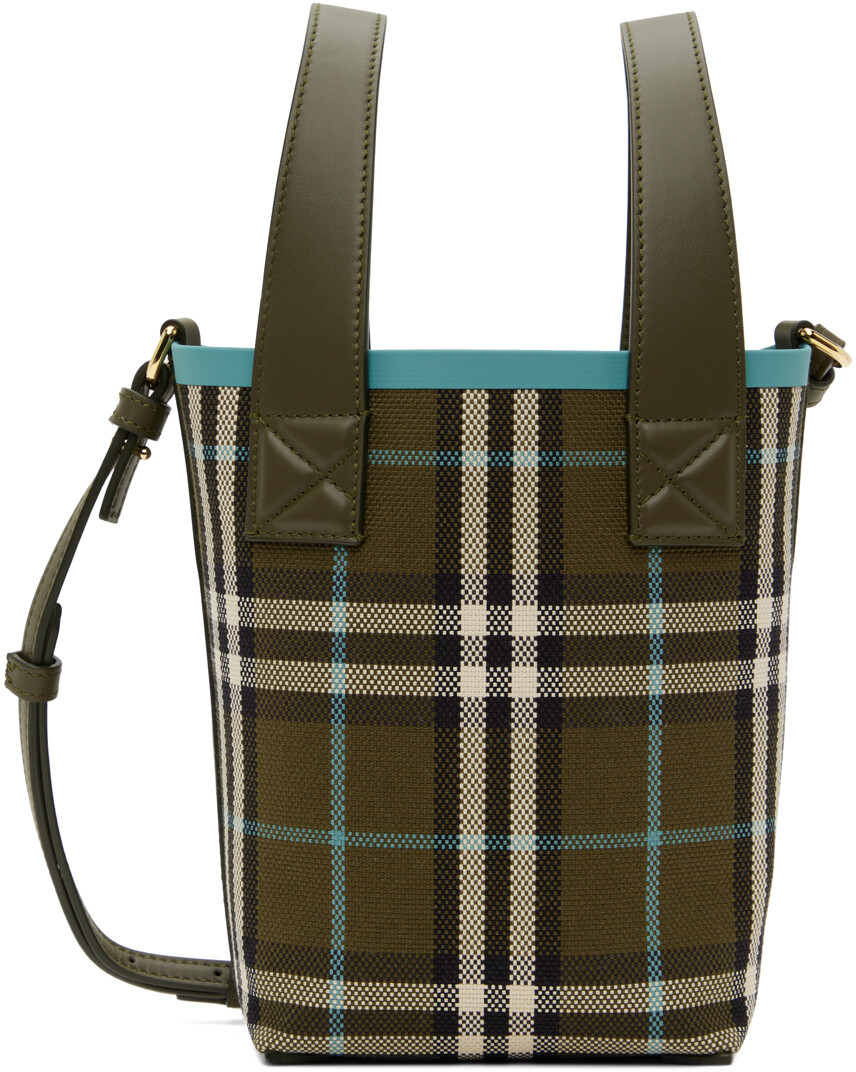 

Миниатюрная сумка цвета хаки «Лондон» Burberry