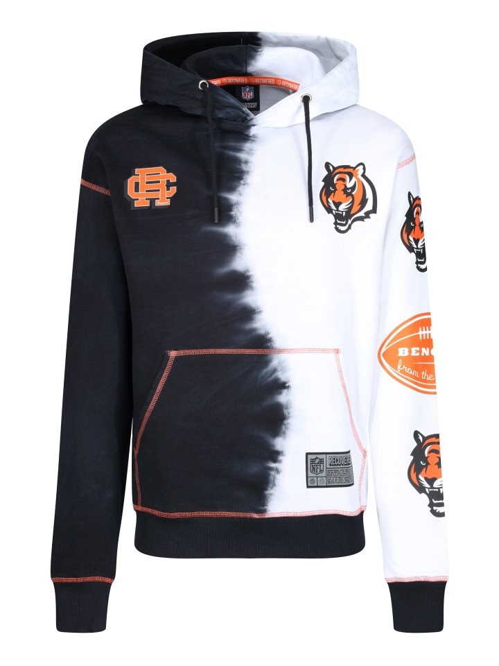 

Худи Recovered NFL Bengals Ink Dye Effect On, черный