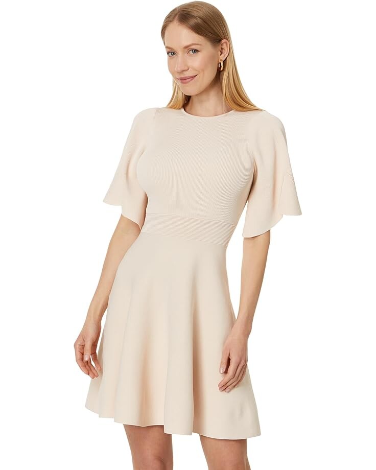 

Платье Ted Baker Oliviha Rib Engineered Skater, цвет Light-Pink