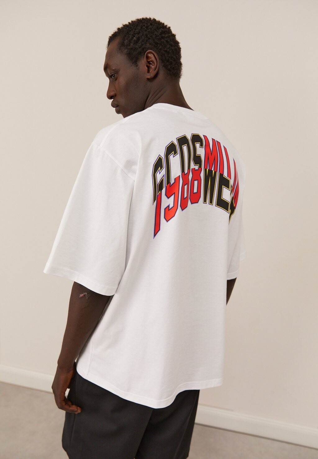 

Футболка с принтом College Oversized GCDS, белый
