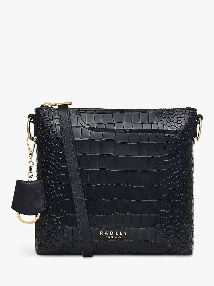 

Маленькая сумка через плечо Radley Pockets 2.0 из искусственной кожи крокодила, черная