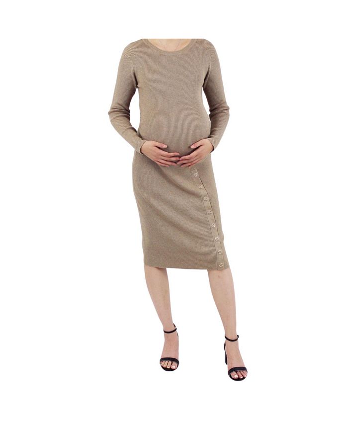 Вязаное платье-свитер для беременных Indigo Poppy, тан/бежевый