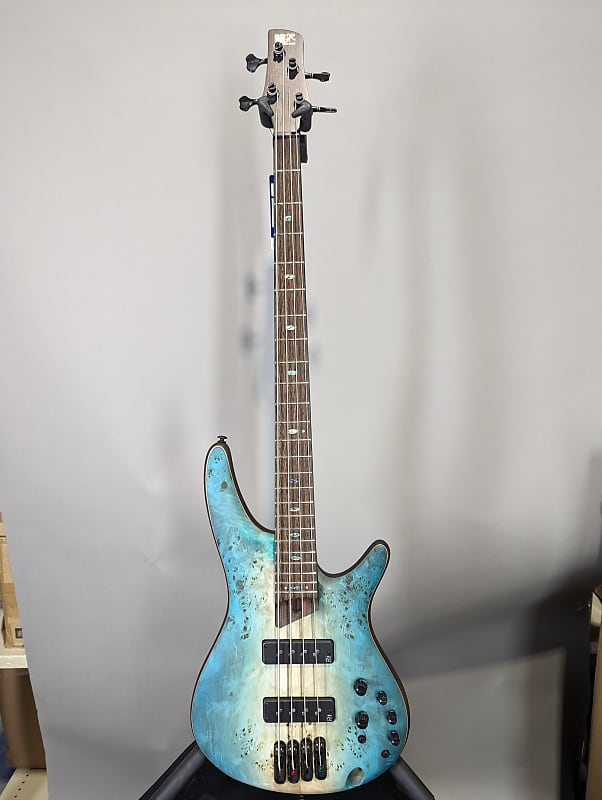 

Басс гитара Ibanez SR1600B Premium Caribbean Shoreline Flat 4-String Bass Guitar w/ Gig Bag