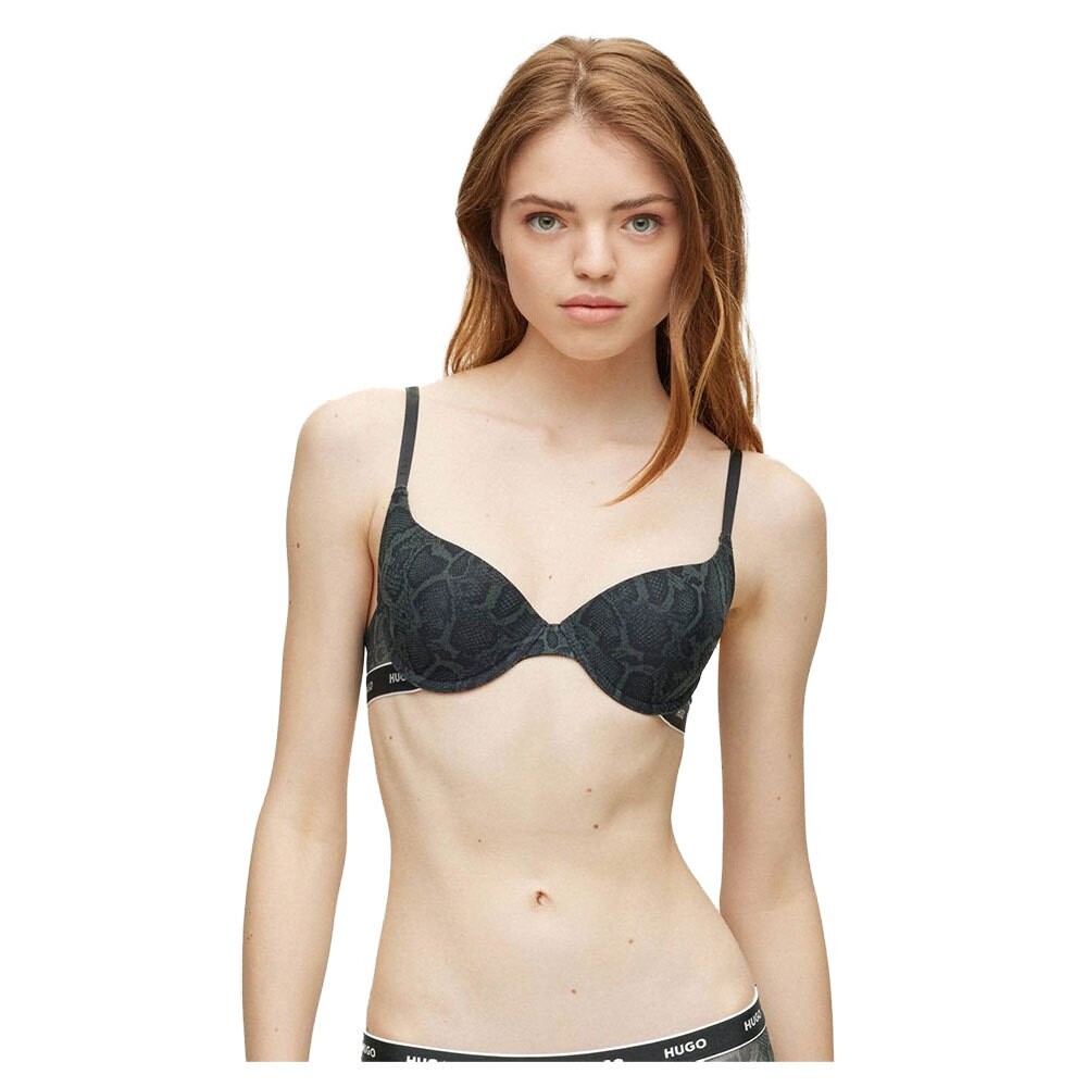 

Бюстгальтер HUGO Underwire Python, зеленый