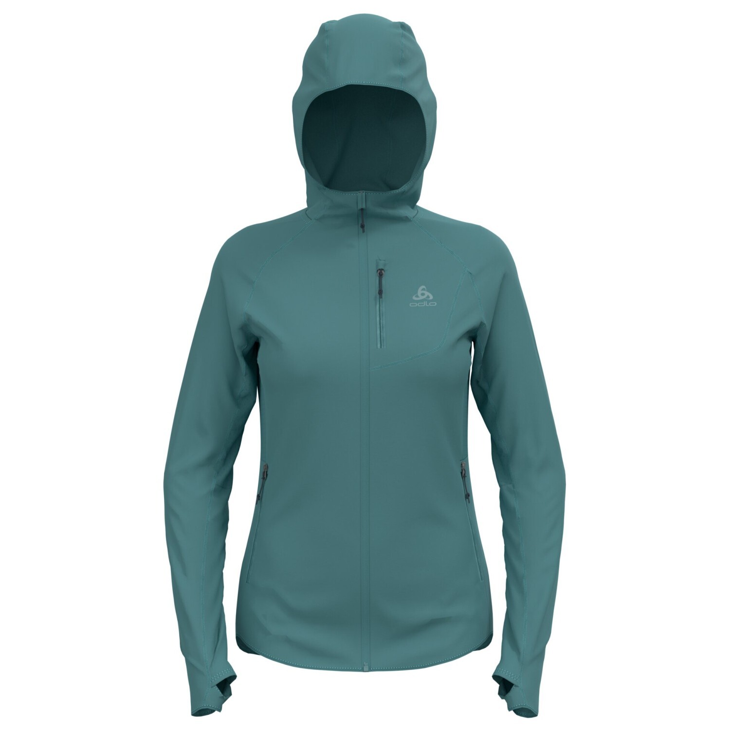

Лонгслив из мериноса Odlo Women's Ascent Micro PW 125 Mid Layer Full Zip, цвет Arctic
