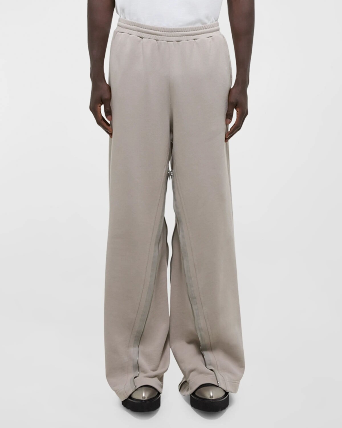 

Мужские хлопковые спортивные штаны с ластовицей Helmut Lang, цвет Stone