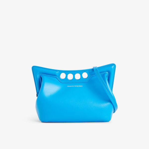 

Миниатюрная кожаная сумка через плечо the peak Alexander Mcqueen, цвет new lapis blu