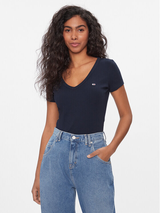 

Футболка узкого кроя Tommy Jeans, синий