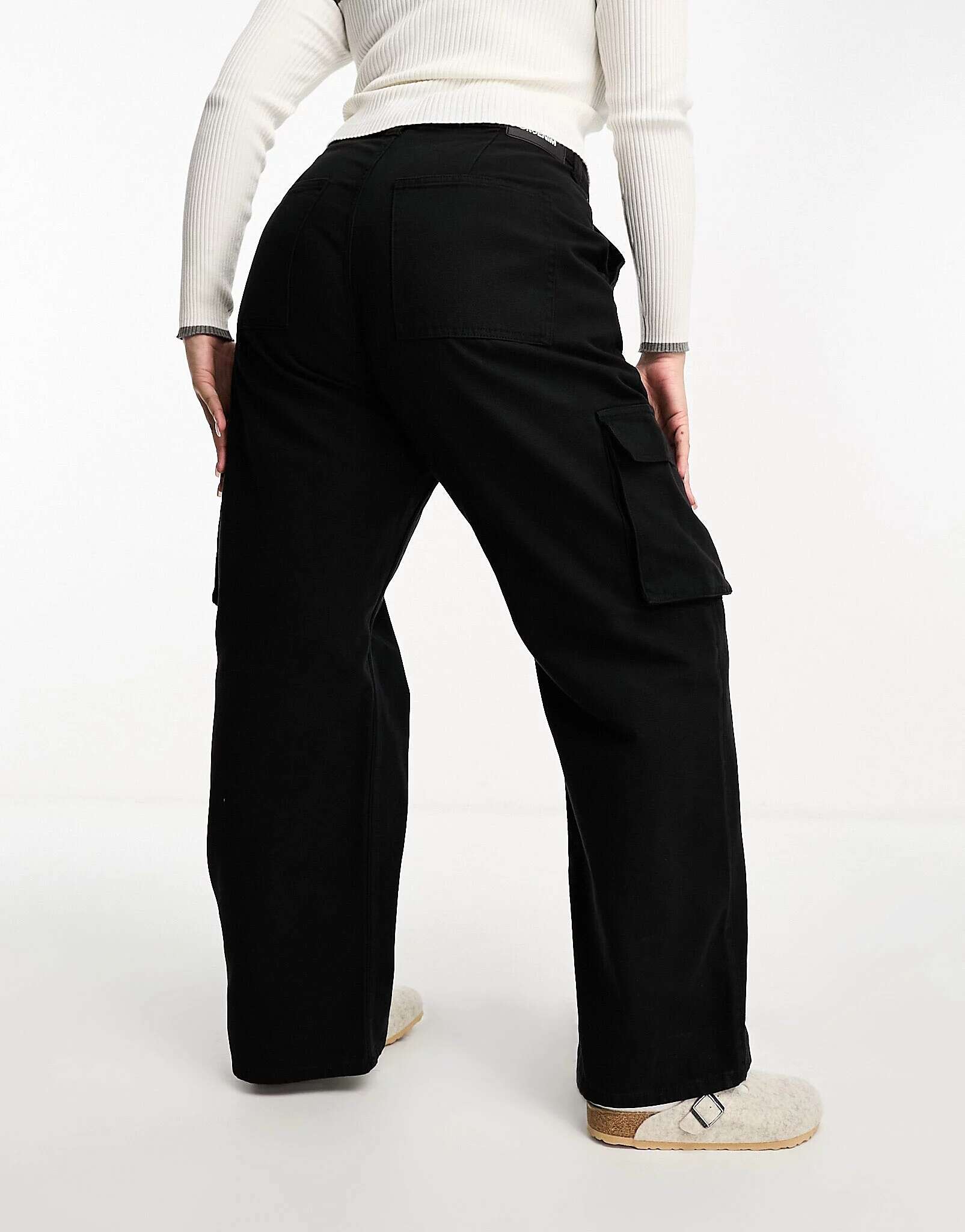 Черные практичные широкие брюки Dr Denim Echo брюки voolya практичные 42 размер