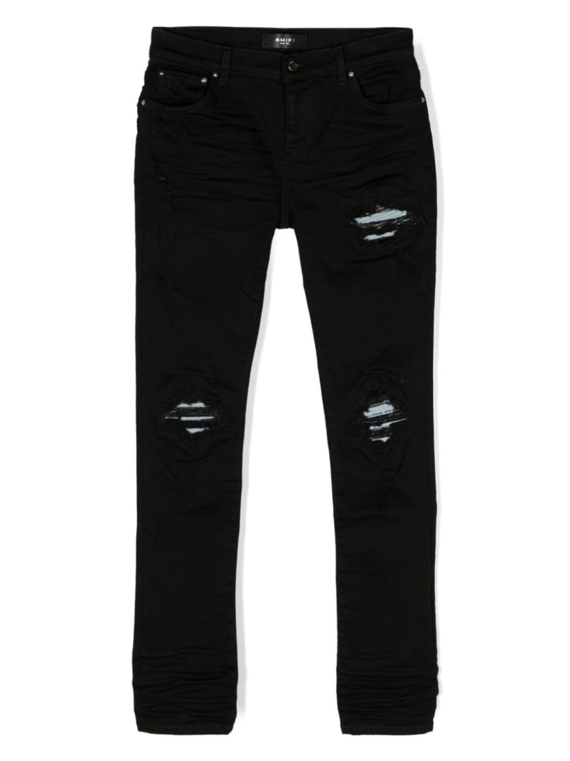 

AMIRI KIDS брюки узкого кроя с прорезями, черный