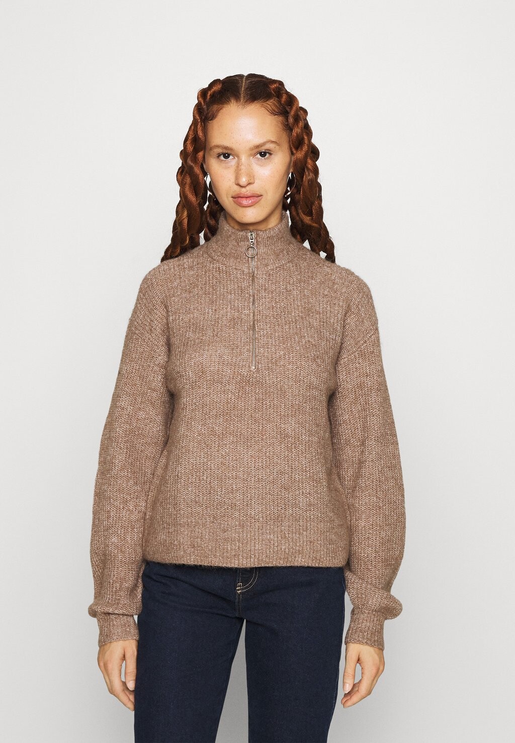 

Свитшот Vero Moda МОЛНИЯ ВММИЛИ, цвет brown lentil melange