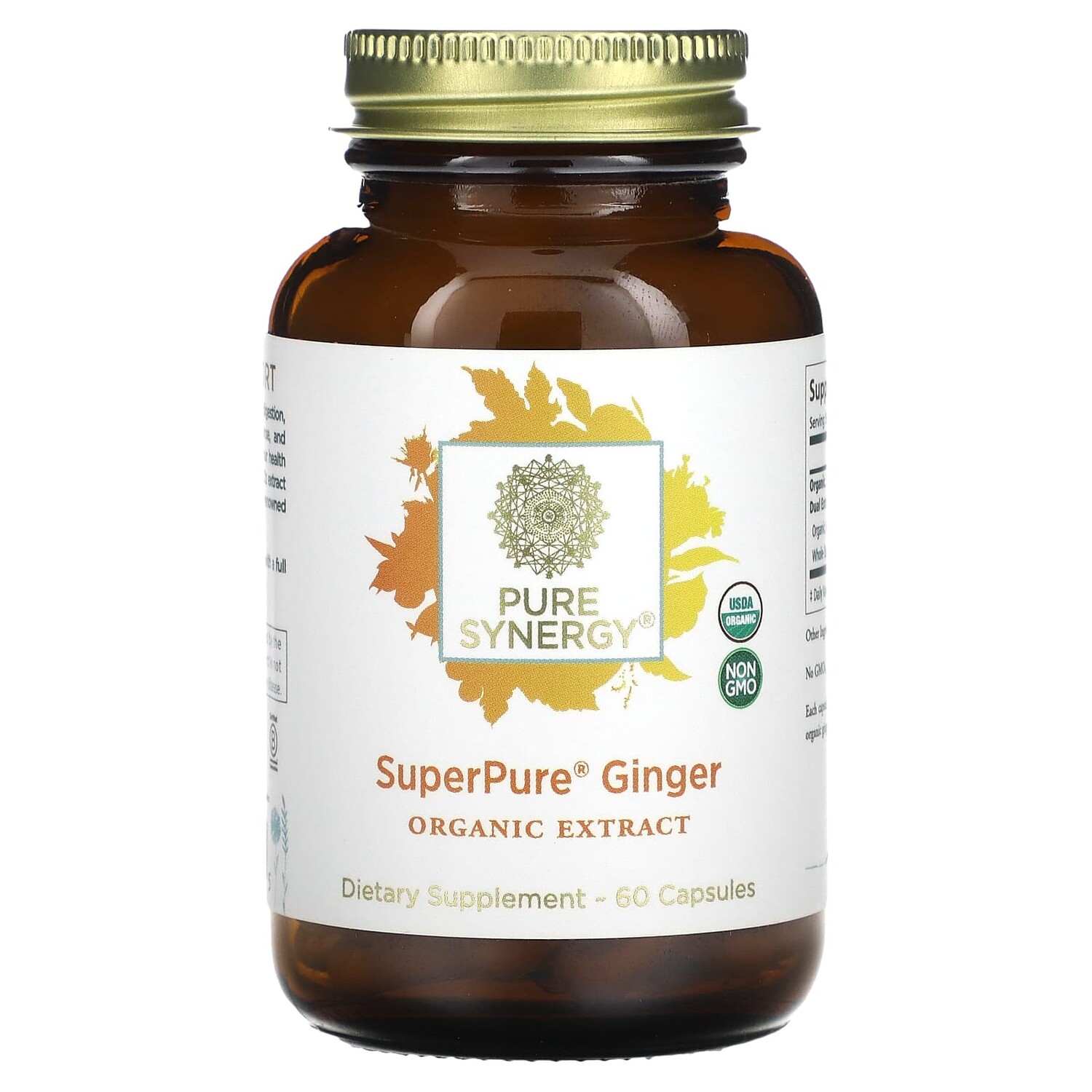 

SuperPure, имбирь, органический экстракт, 60 капсул, Pure Synergy